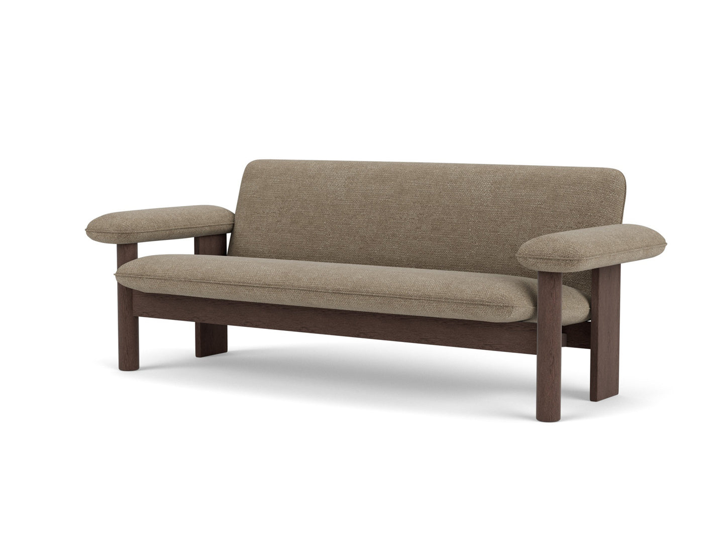 Brasilia 2-Seater Sofa by Audo Copenhagen - Dark Stained Oak Base / Barnum Boucle 04