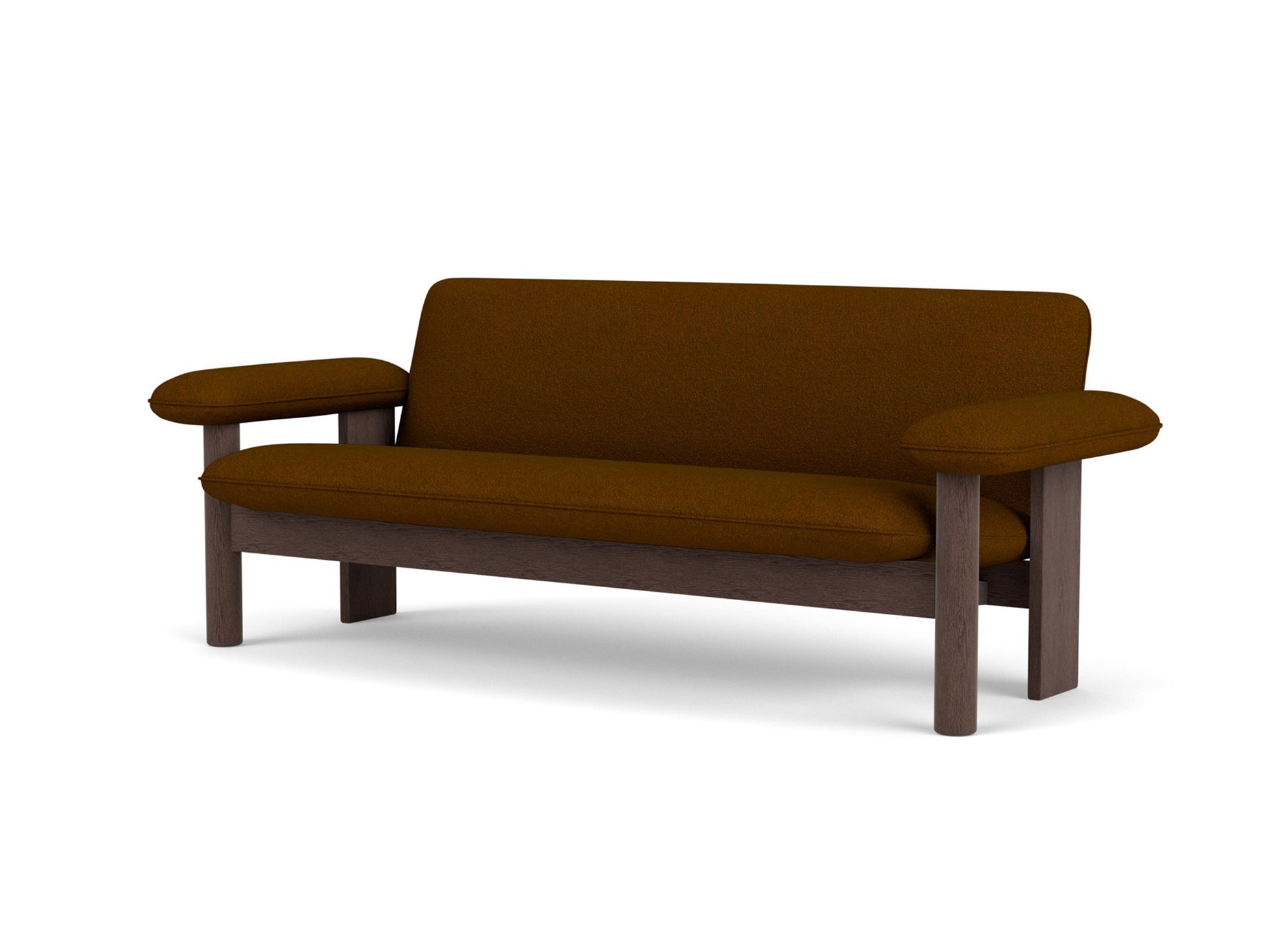 Brasilia 2-Seater Sofa by Audo Copenhagen - Dark Stained Oak Base / Baru 450