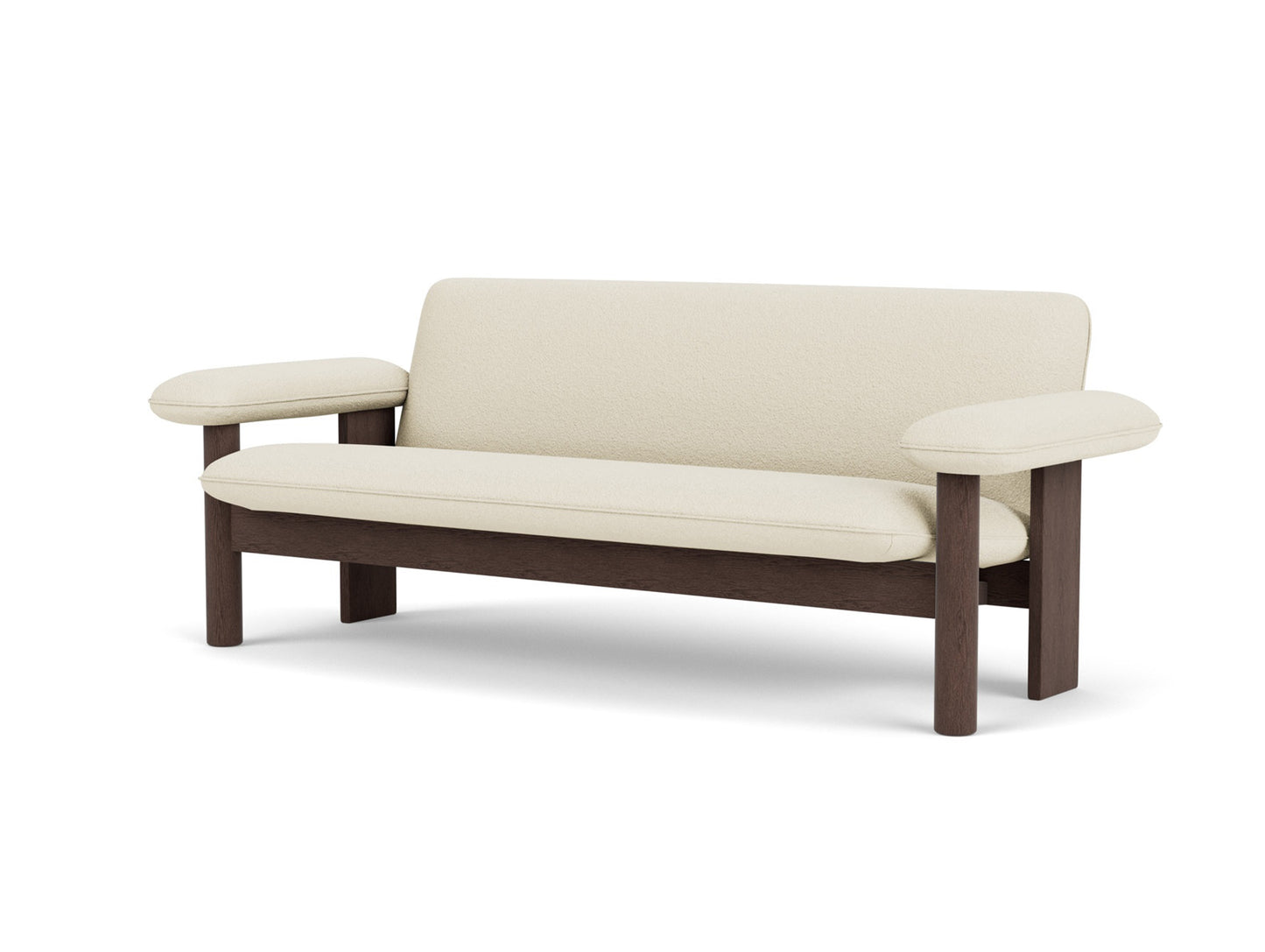 Brasilia 2-Seater Sofa by Audo Copenhagen - Dark Stained Oak Base / Baru 200