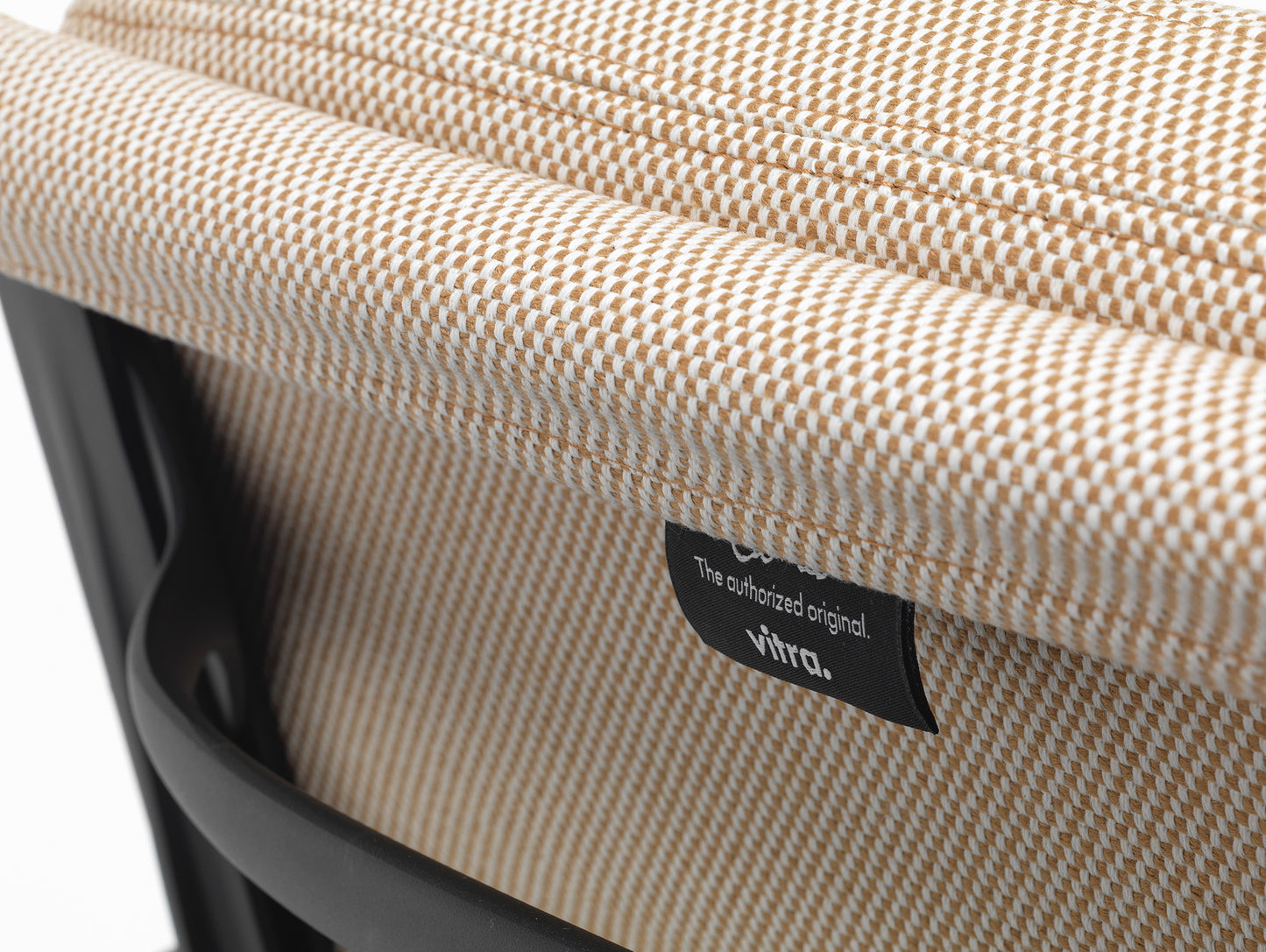 Soft Pad Office Chair EA 231 by Vitra - Deep Black Powder-Coated Aluminium / Laser RE Papyrus / Cream (F40)