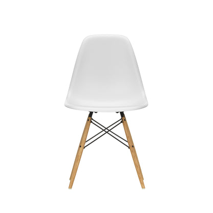 Vitra Eames DSW Plastic Side Chair - 85 Cotton White / Ash Honey