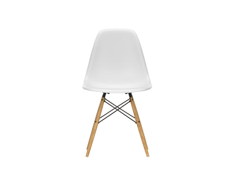 Vitra Eames DSW Plastic Side Chair - 85 Cotton White / Ash Honey