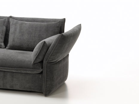 Mariposa 2.5-Seater Sofa by Vitra - Iroko 2 08 Dark Grey (F80)