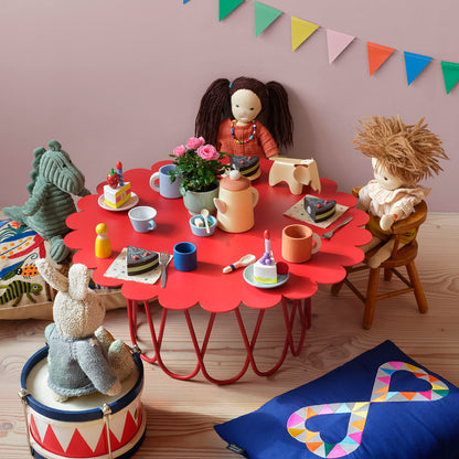 Flower Table by Vitra - Small / Red Powder-Coated Steel
