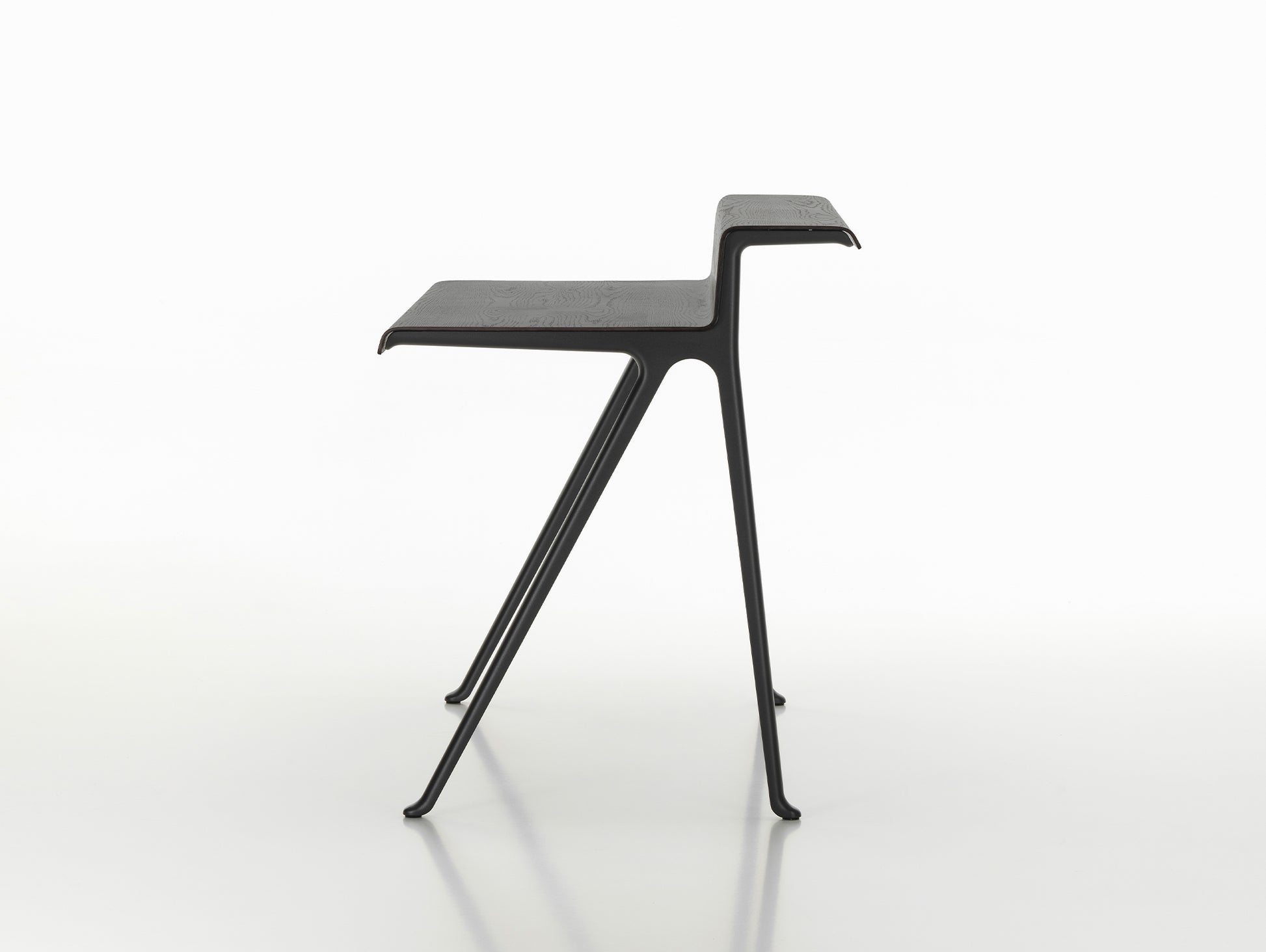 Courier Desk by Vitra - Dark Oak Veneer / Deep Black Aluminium Base