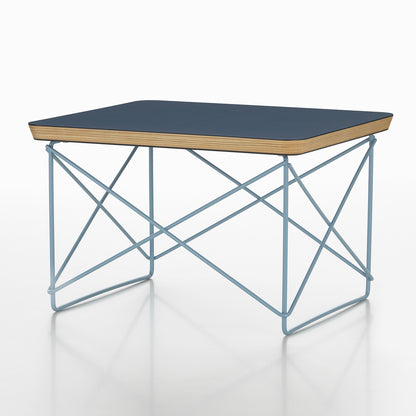 Eames Occasional Table LTR by Vitra - Smoke Blue Linoleum / Sky Blue Steel