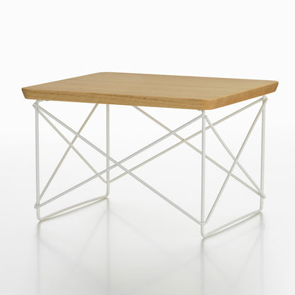 Eames Occasional Table LTR by Vitra - Oiled Chestnut / White Steel Base