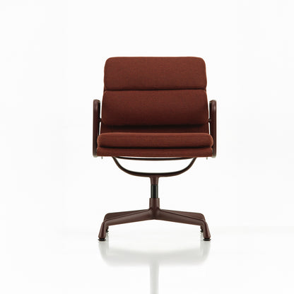 Soft Pad Conference Chair EA 208 by Vitra - Dark Bordeaux Powder-Coated Aluminium / Cosy 2 Chestnut (F80)