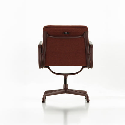 Soft Pad Conference Chair EA 208 by Vitra - Dark Bordeaux Powder-Coated Aluminium / Cosy 2 Chestnut (F80)