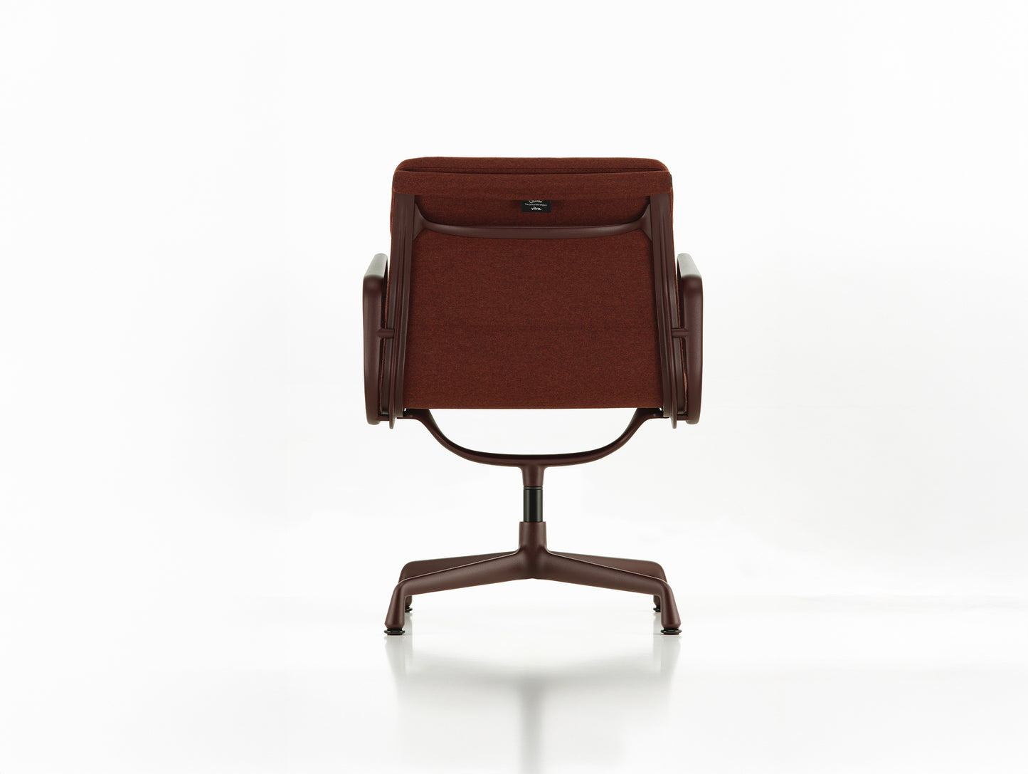 Soft Pad Conference Chair EA 208 by Vitra - Dark Bordeaux Powder-Coated Aluminium / Cosy 2 Chestnut (F80)