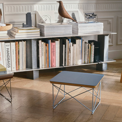 Eames Occasional Table LTR by Vitra - Smoke Blue Linoleum / Sky Blue Steel