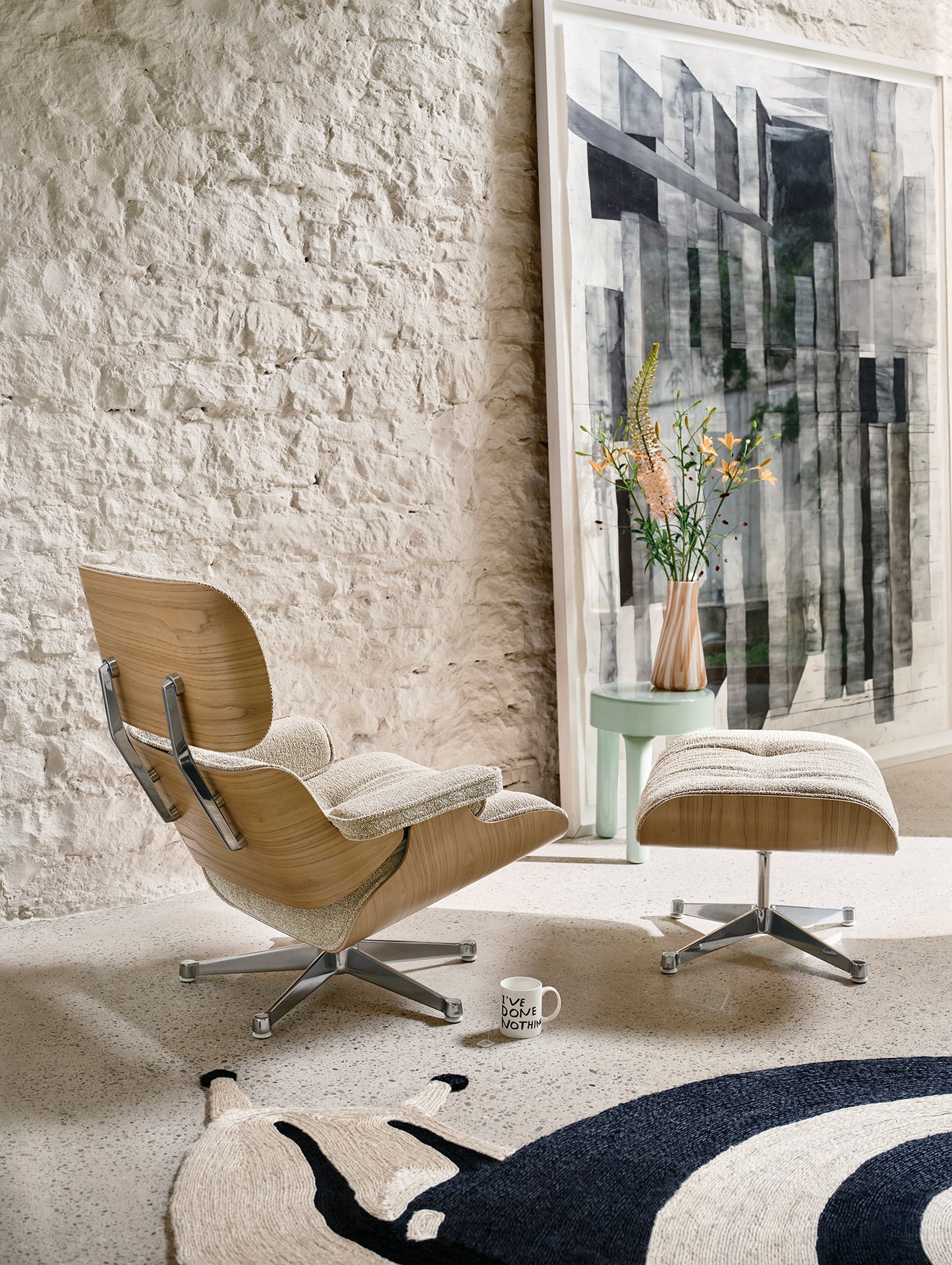 Eames Lounge Chair by Vitra -Lacquered Chestnut / Bamboo Terra 04 Nubia