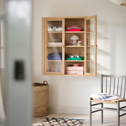 A90 Boderne Display Cabinet by FDB Mobler - Wall Mounted (Height: 106 cm) / Lacquered Oak