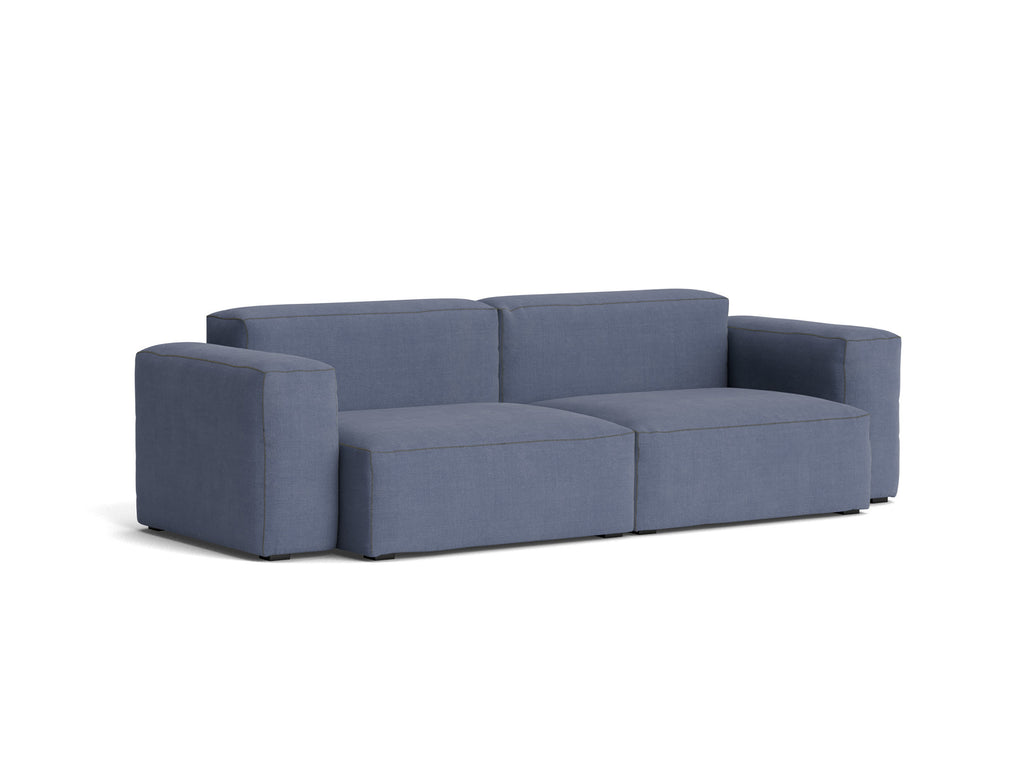 Mags Soft 2.5 Seater Sofa (Low Armrest) by HAY - Combination 1 / Linara 198 / Dark Grey Stitching
