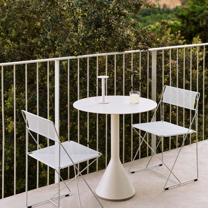X-Line Chair Outdoor by HAY – Hot Galvanised Steel Frame / Chalk White Seat and Back
