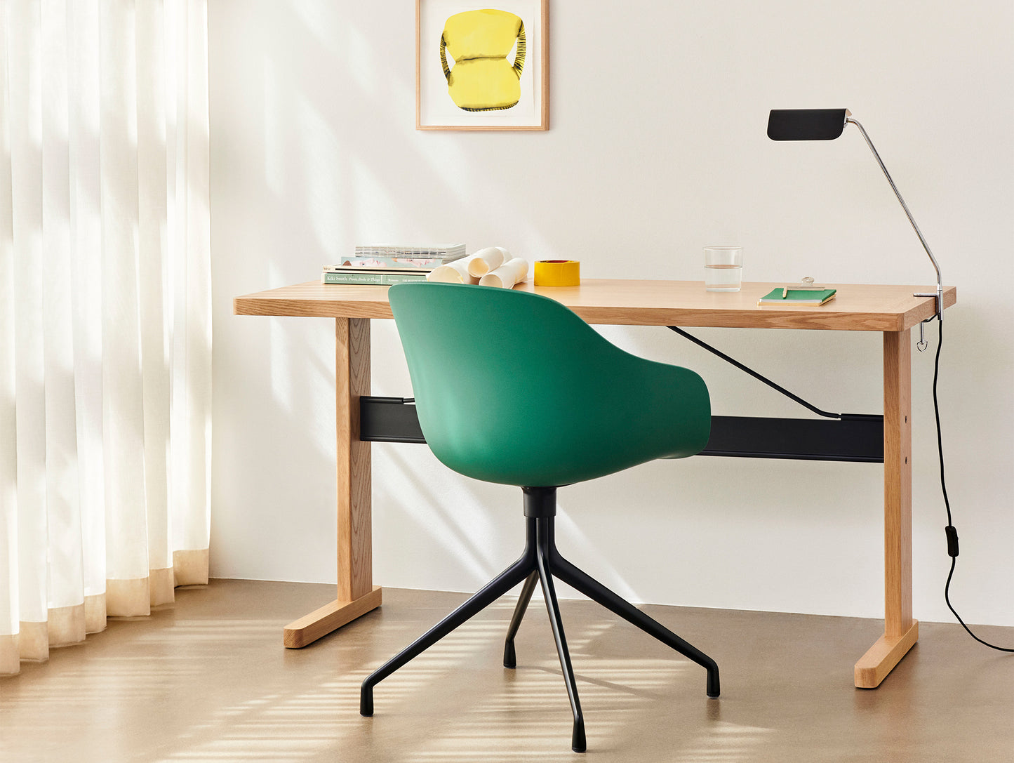 Apex Desk Clip Lamp by HAY - Iron Black