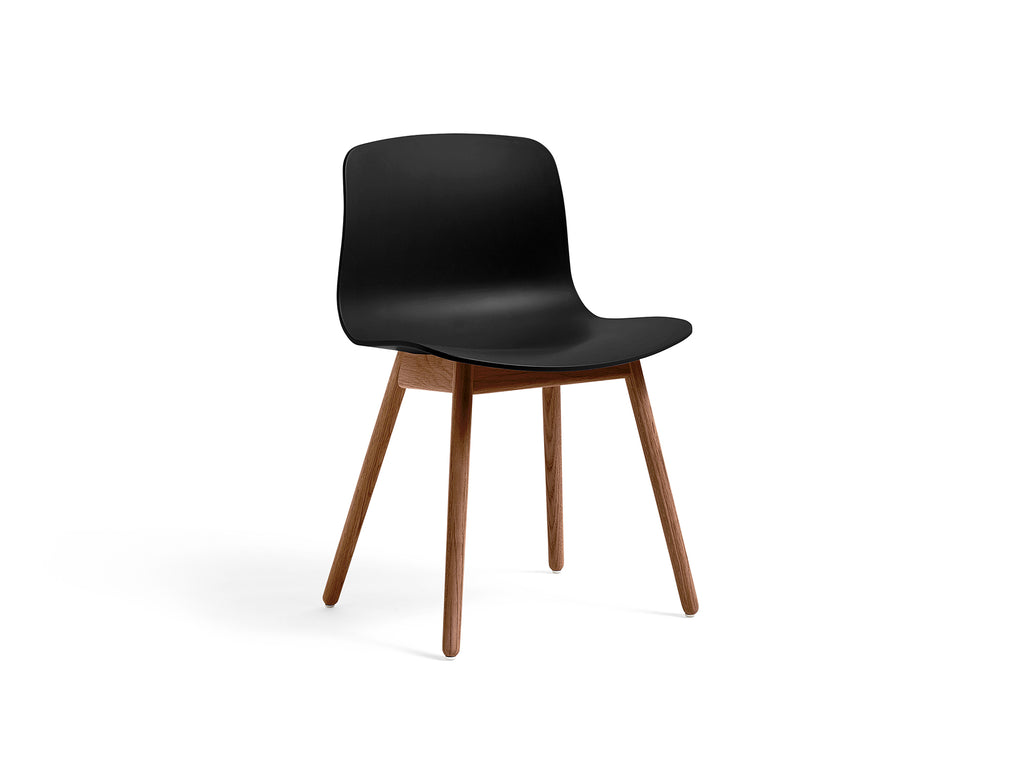 About A Chair AAC 12 by HAY - Black 2.0 Shell / Lacquered Walnut Base