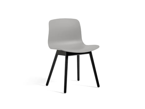 About A Chair AAC 12 by HAY - Concrete Grey 2.0 Shell / Black Lacquered Oak Base