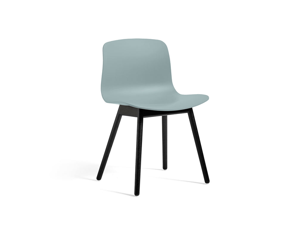 About A Chair AAC 12 by HAY - Dusty Blue 2.0 Shell / Black Lacquered Oak Base
