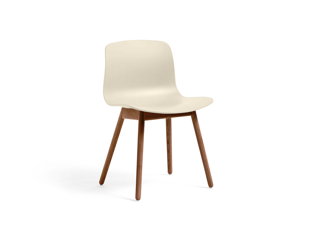 About A Chair AAC 12 by HAY - Melange Cream 2.0 Shell / Lacquered Walnut Base