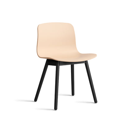 About A Chair AAC 12 - Pale Peach 2.0 Shell / Black Lacquered Oak Base