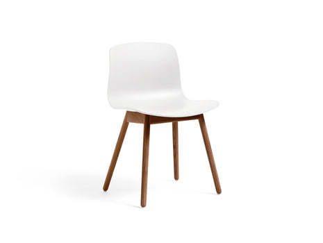 About A Chair AAC 12 by HAY - White 2.0 Shell / Lacquered Walnut Base