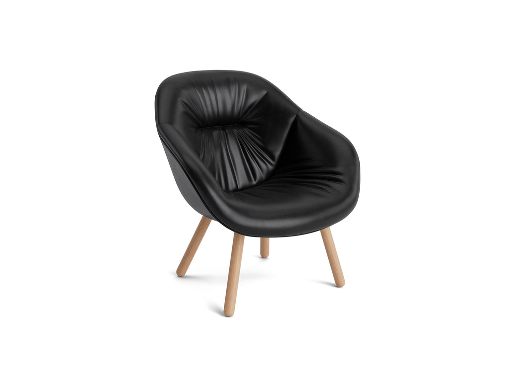 About A Lounge Chair - AAL 82 Soft by HAY / Black Cognac Leather / Lacquered Oak Base