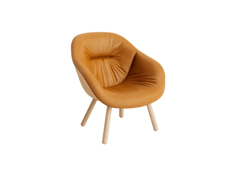 About A Lounge Chair - AAL 82 Soft by HAY / Cognac Sense Leather / Soaped Oak Base