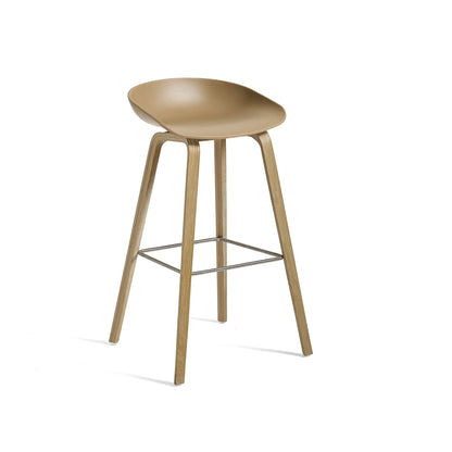 About A Stool AAS 32 by HAY - H 75cm / Clay Shell / Soaped Oak Base