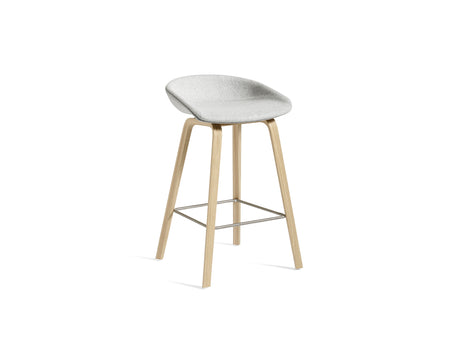 About A Stool AAS 33 by HAY - Divina Melange 120 / Lacquered Oak Base