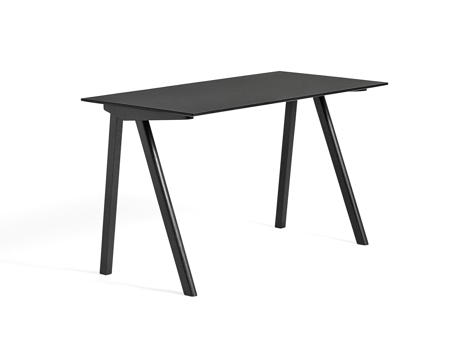 Copenhague Desk CPH90 by HAY -Black Lacquered Oak  / Black Linoleum