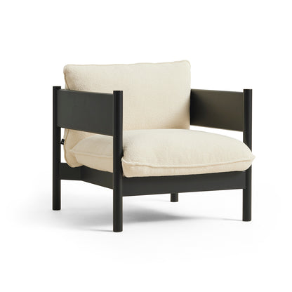 Arbour Club Armchair by HAY - Black Water-Based Lacquered Beech / Turf Cream