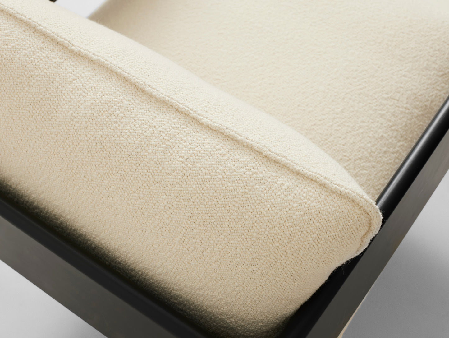 Arbour Club Armchair by HAY - Black Water-Based Lacquered Beech / Turf Cream