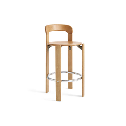 Rey Bar Stool Low by HAY - Golden