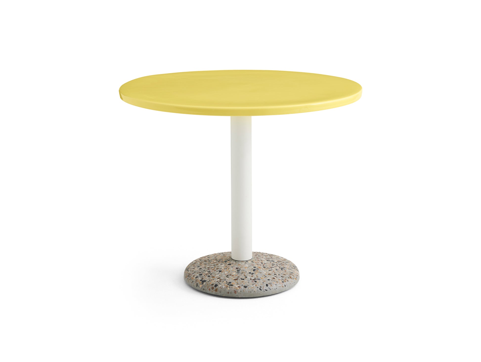 Ceramic Table by HAY - D90 cm / Bright Yellow