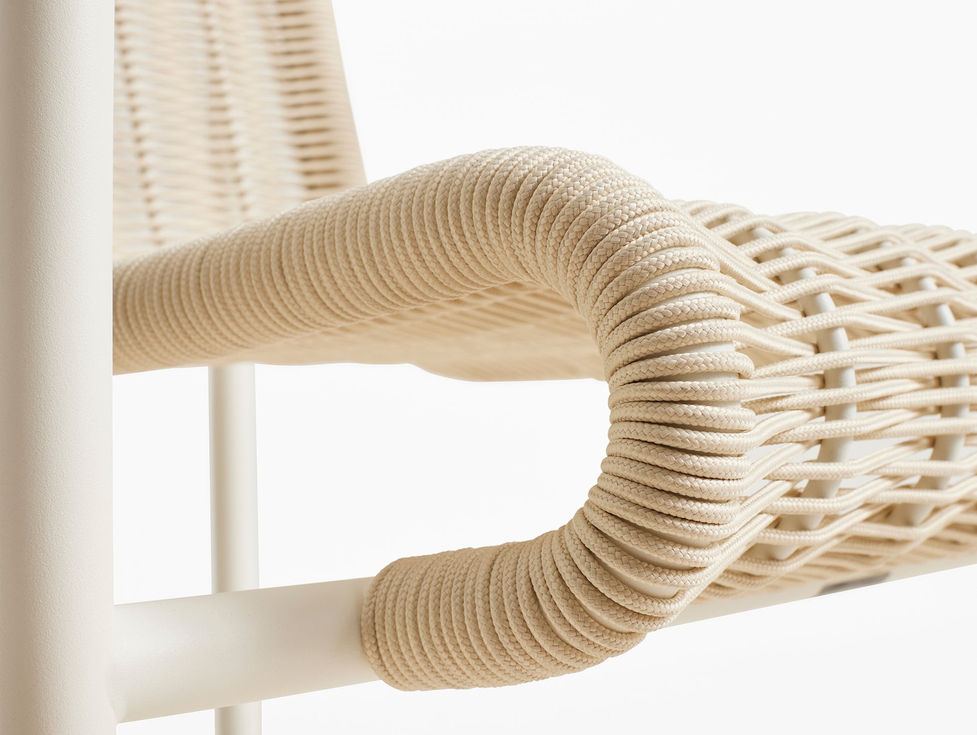 HAY Palissade Cord Lounge Chair Low - Cream White