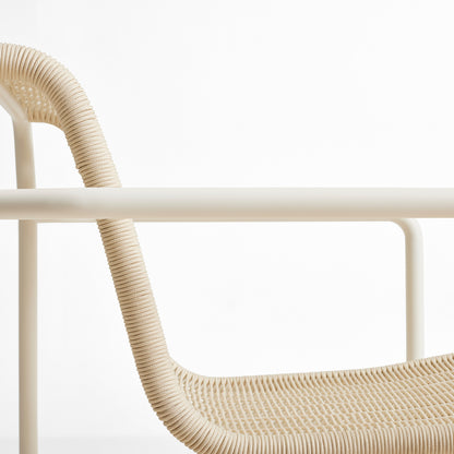 HAY Palissade Cord Lounge Chair Low - Cream White