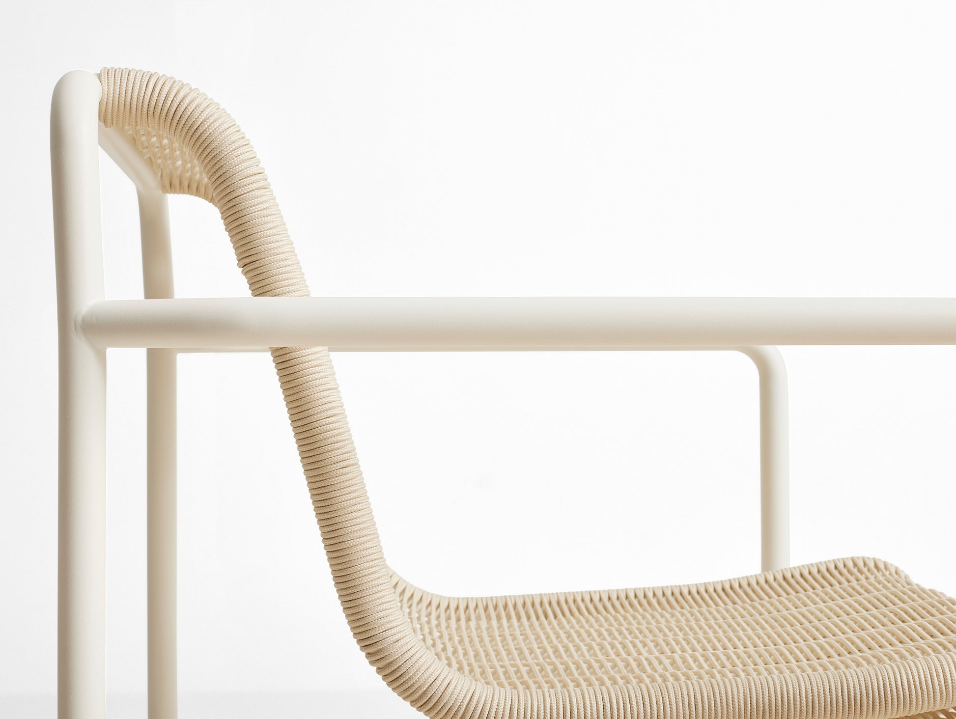 HAY Palissade Cord Lounge Chair Low - Cream White