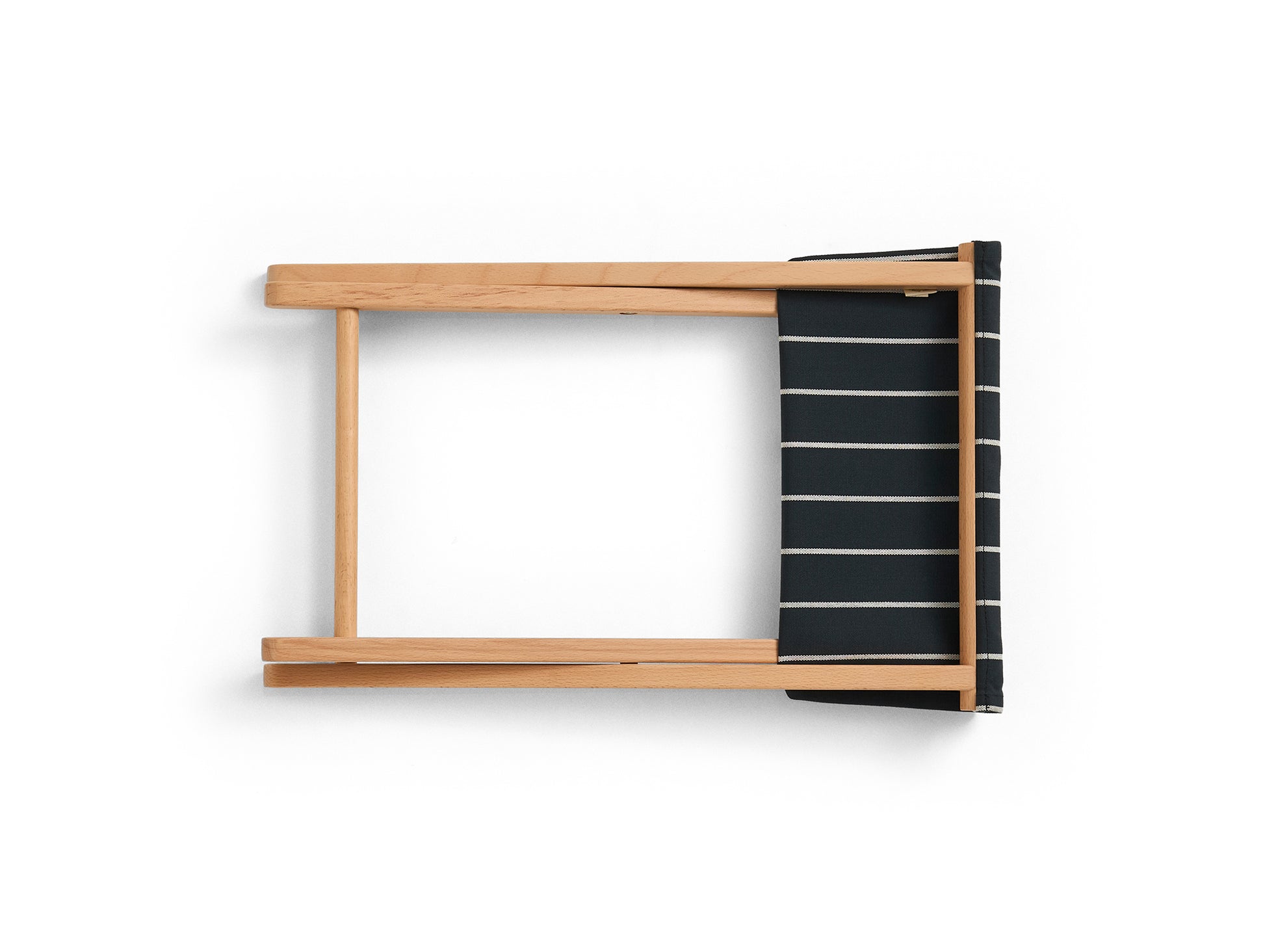 Outdoor Market Folding Stool by HAY - Black with Beige Stripe