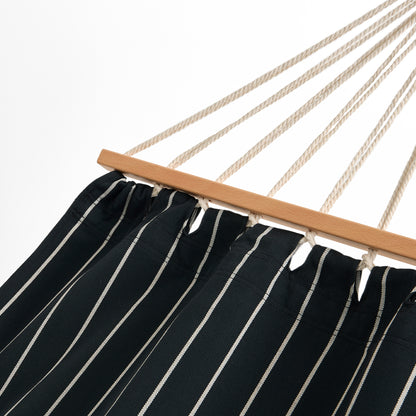 Outdoor Market Hammock by HAY - Black with Beige Stripe