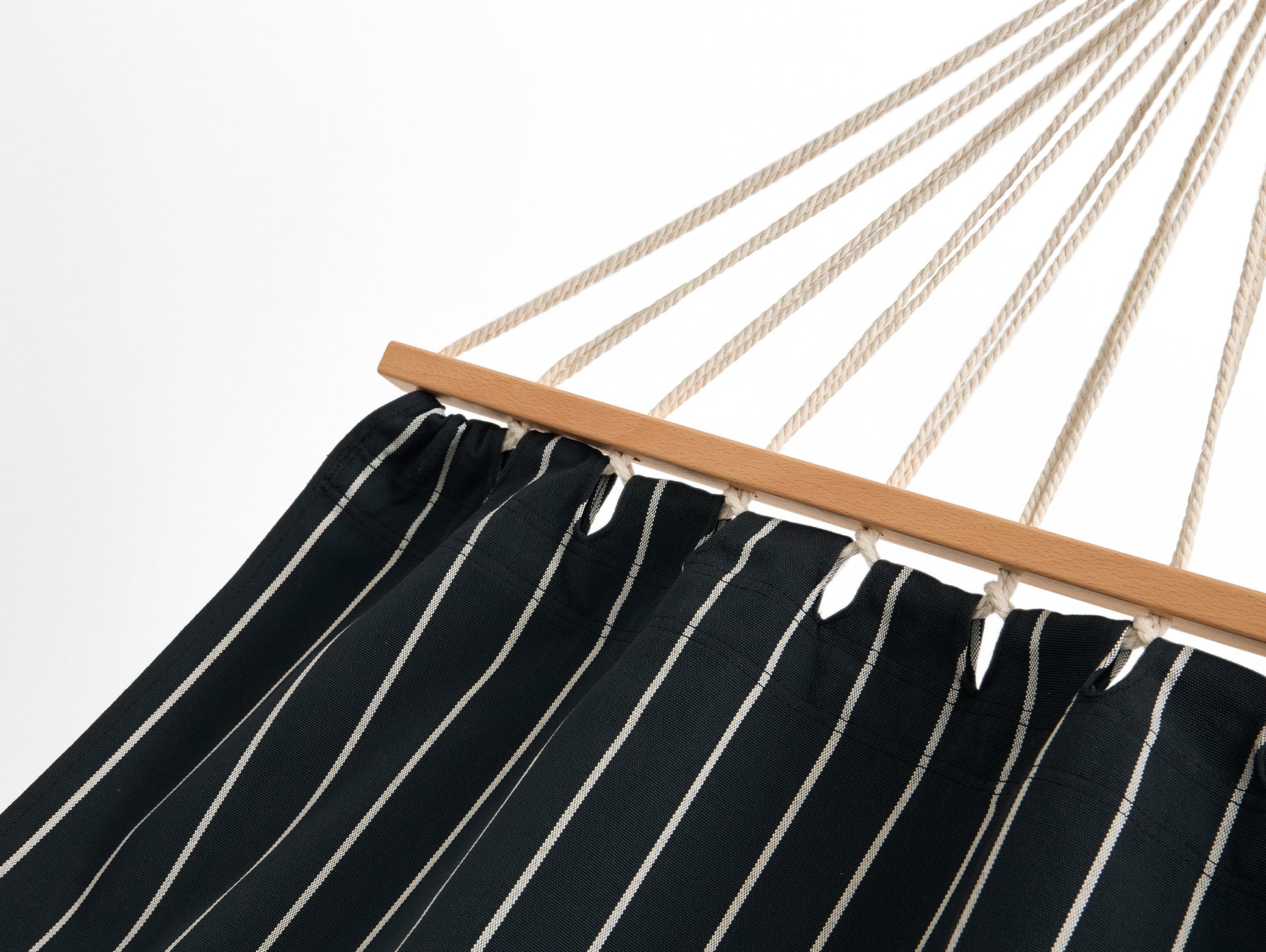 Outdoor Market Hammock by HAY - Black with Beige Stripe