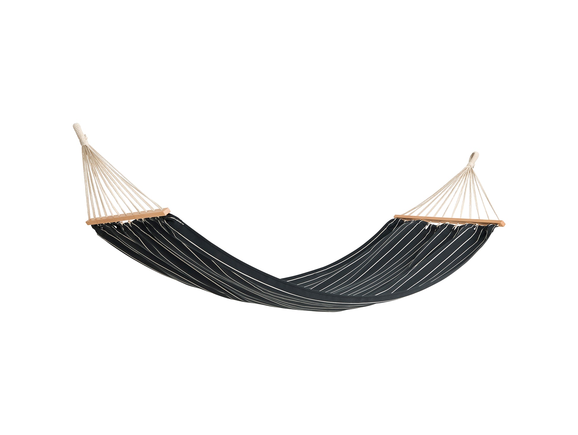 Outdoor Market Hammock by HAY - Black with Beige Stripe