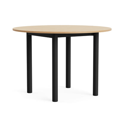 Annex Table Round by HAY - Diameter: 110 cm / Oak Veneer Tabletop / Charcoal Aluminium Legs