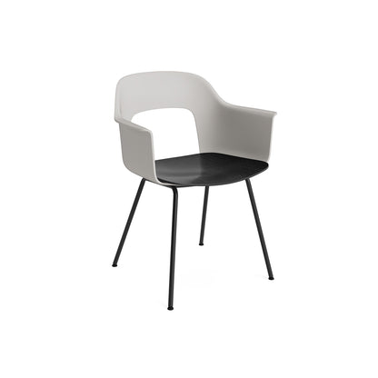 Layout Armchair 211 Metal Base by HAY - Black Steel Base / Sky Grey / Black Oak