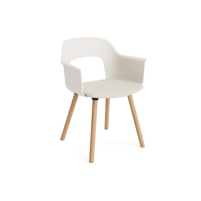 Layout Armchair 223 by HAY - Lacquered Oak Base /  Cream White Shell / Mode 011