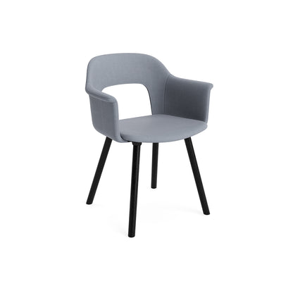 Layout Armchair 224 by HAY - Black Lacquered Oak Base / Naveli 143