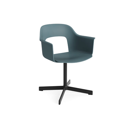Layout Armchair 231 Swivel Base by HAY - Black Aluminium Base / Ocean