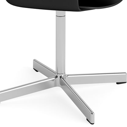 Layout Armchair 231 Swivel Base by HAY - Polished Aluminium Base / Black
