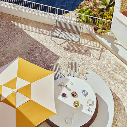 Terrazza Parasol by HAY - Hexagon / Off White and Ochre