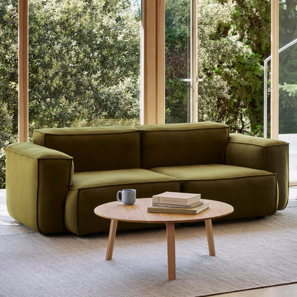 Mags Soft 2.5 Seater Sofa (Low Armrest) with Removable Cover by HAY - Combination 1 / Steelcut 985
